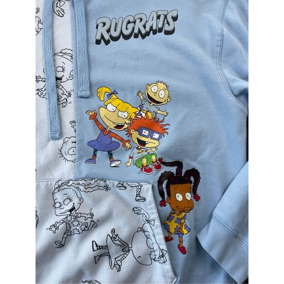 Nickelodeon Rugrats Hoodie Youth XL Blue Cartoon Graphic 90s Nostalgia Pullover - Picture 2 of 9